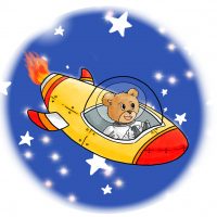 space teddy graphic
